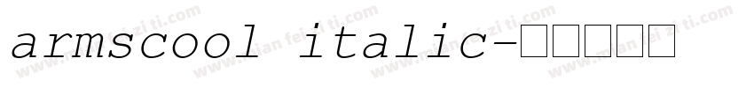 armscool italic字体转换
